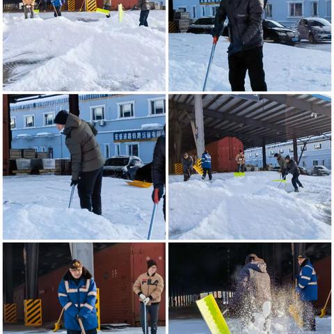 货运车间以雪为令，奋力除雪保畅通