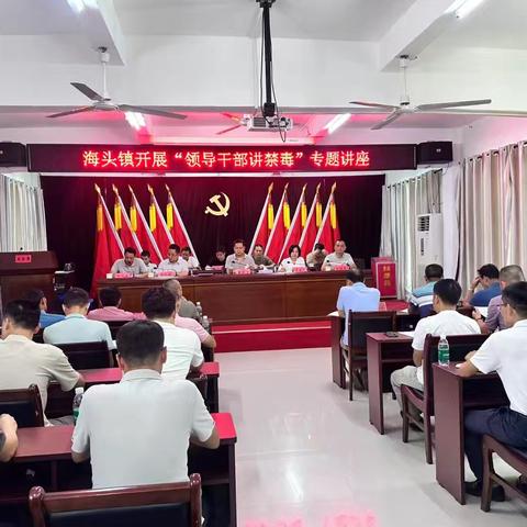 【禁毒专项宣传工作】儋州市海头镇开展“领导干部讲禁毒”专题讲座
