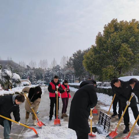 建安区城市管理局开展义务除雪志愿服务活动，为行人开辟一条出行“平安路”