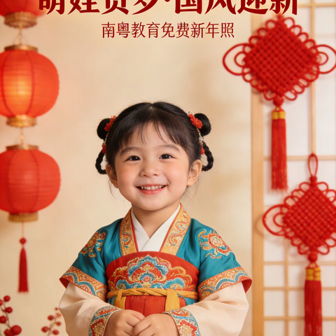 🔥 萌娃贺岁·国风迎新 南粤教育免费新年照拍摄来啦🔥