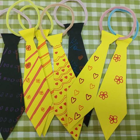 小班《父亲节》手工制作——领带