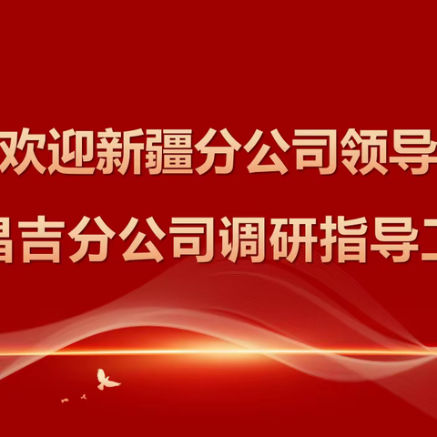 狠抓督导提干劲 实干担当促发展—新疆分公司党委书记、总经理沈伟赴昌吉分公司调研指导工作