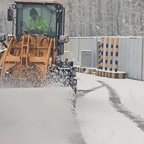 风雪纷扰路难行                        除雪保畅暖人心