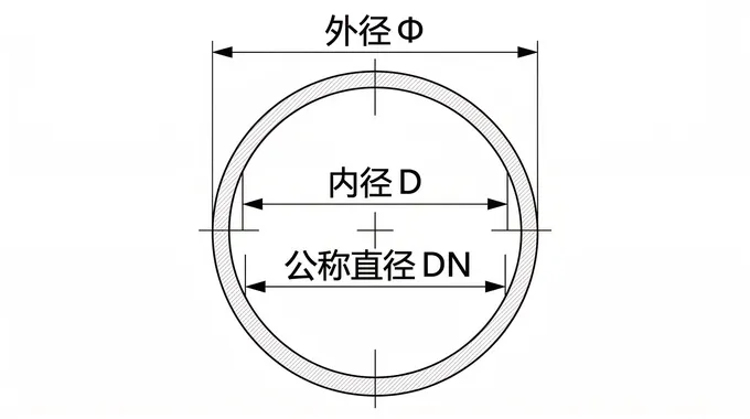 管道截面几何尺寸解析图