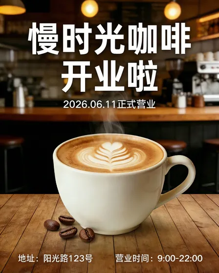 咖啡店海报-文字修改