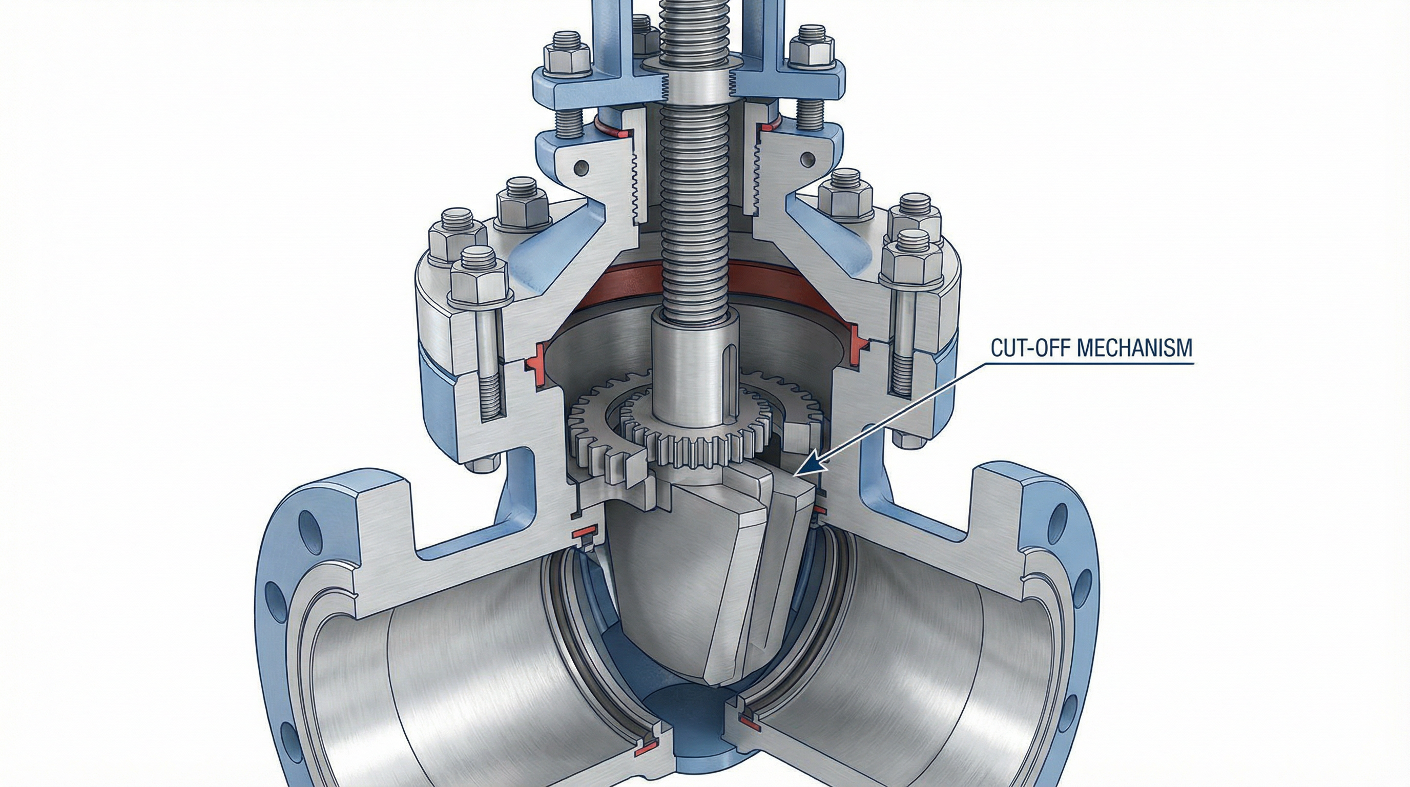 闸阀内部结构剖面