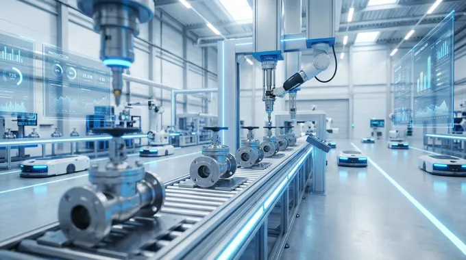 现代化阀门制造车间