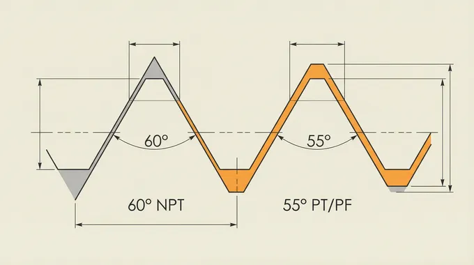 牙型角冲突示意图