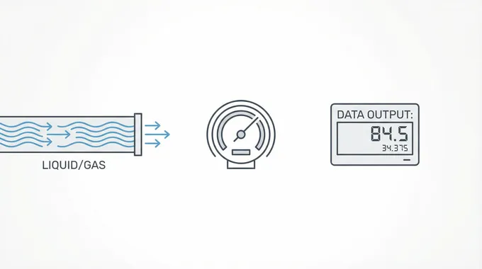 流量计工作原理示意