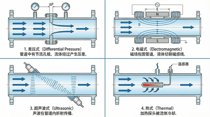 四种流量计原理图解