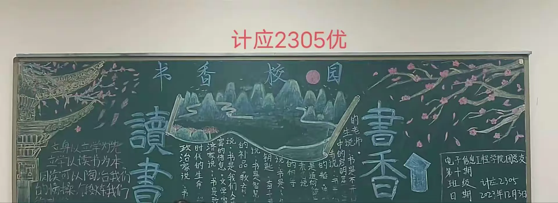 简篇-各学院自拟主题后黑板报总结