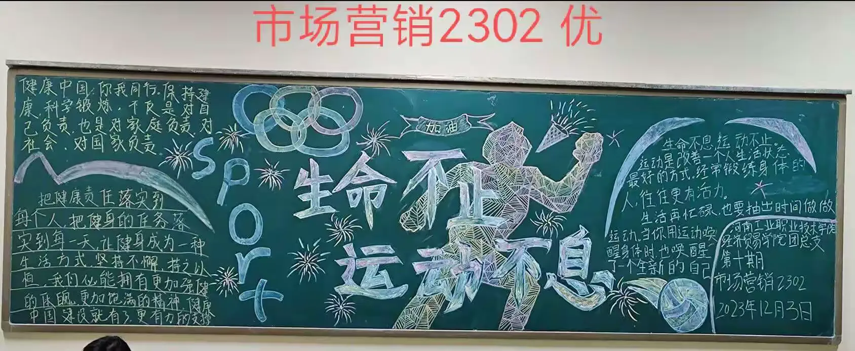 简篇-各学院自拟主题后黑板报总结