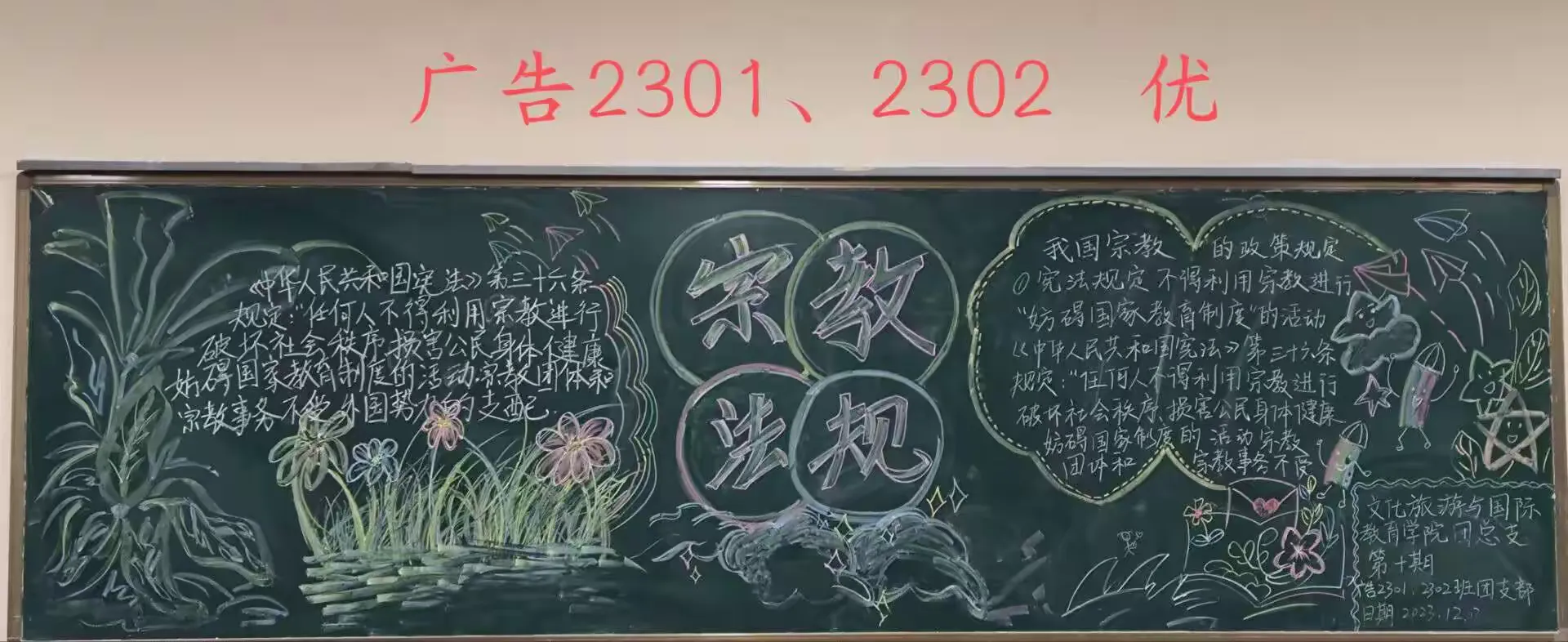 简篇-各学院自拟主题后黑板报总结