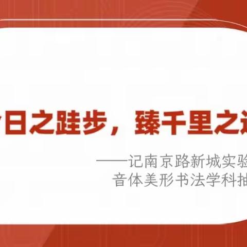 积今日之跬步，臻千里之遥程——记南京路新城实验小学音体美形书法学科抽测