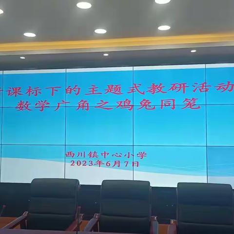 秦安县三小、西川中小联合开展新课标下的“数学广角”专题研讨活动