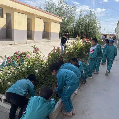 打扫校园卫生，美化校园环境 —东沟小学开展“清扫校园”活动