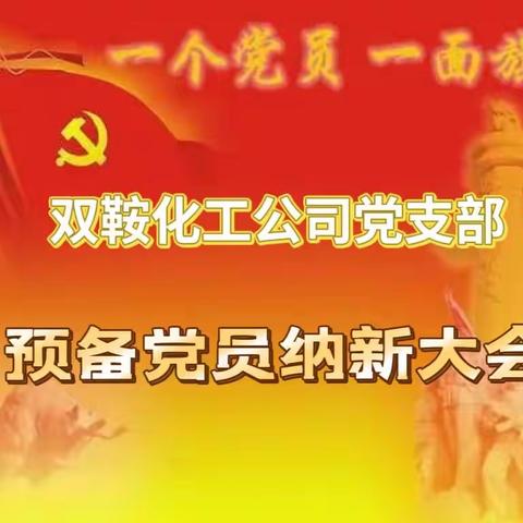 双鞍集团化工公司党支部召开预备党员纳新大会