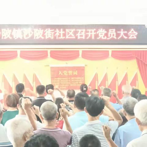 沙陂街社区召开党员大会