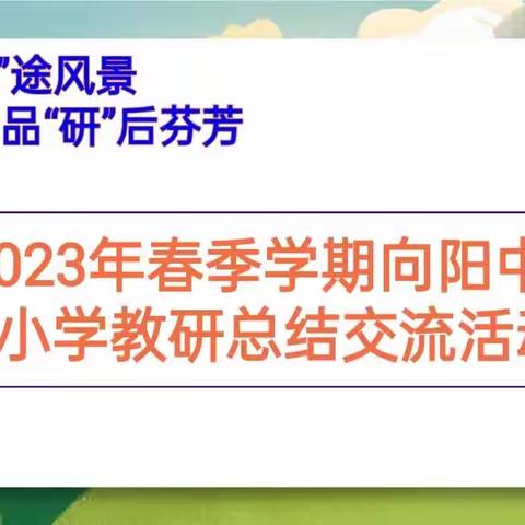 赏“研”途风景  品“研”后芬芳——记2023年春季学期向阳中心小学教研总结交流活动