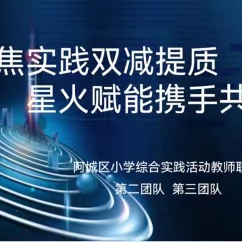 聚焦实践双减提质     星火赋能携手共赢