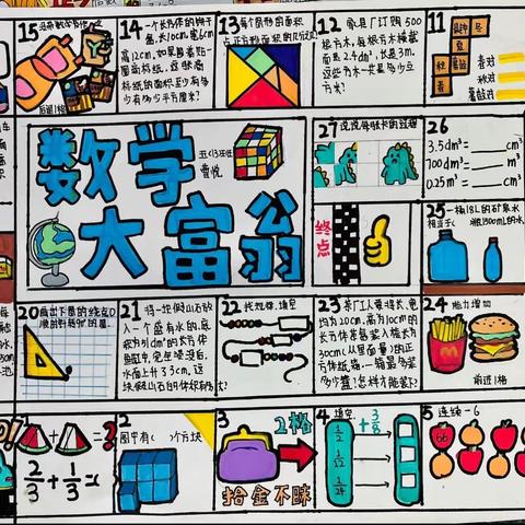 “玩转数学'大富翁'，争当创意小能手”数学手抄报比赛