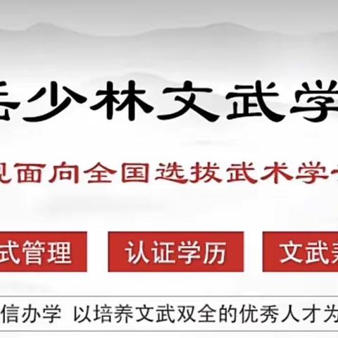 登封市中岳少林文武学校2023年夏季招生啦