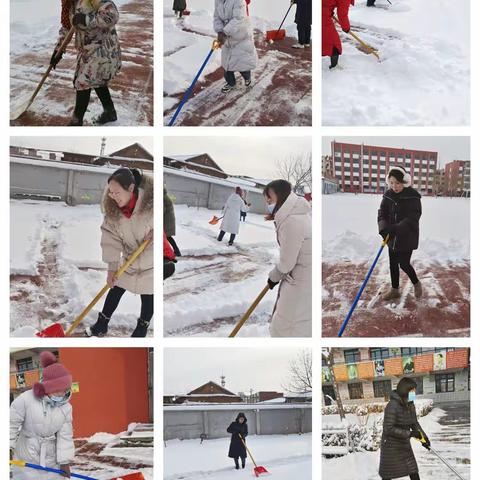 扫雪除冰，情暖校园——解放小学开展扫雪志愿服务活动