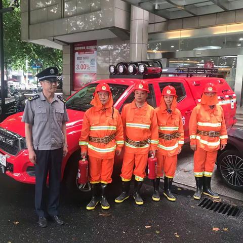 镇江市京口区消防救援大队拉动检查交通银行镇江分行微型消防站