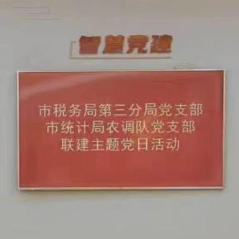 走出去树税务形象    请进来促税务工作——市局第三分局党支部与市统计局农调队党支部主题党日活动掠影