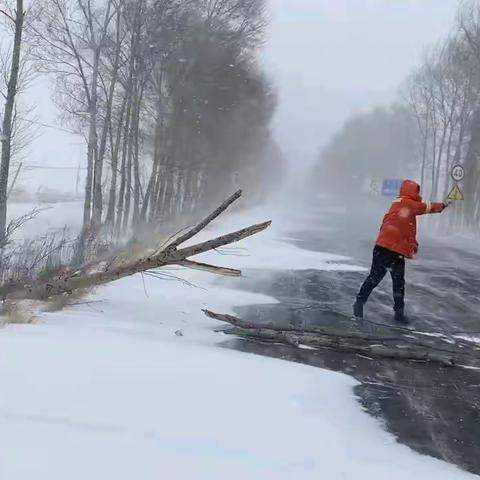 开鲁分中心全力以赴除雪保通