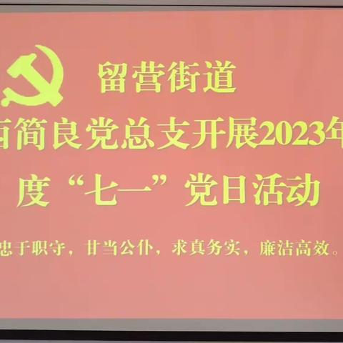 西简良党总支七一党日活动