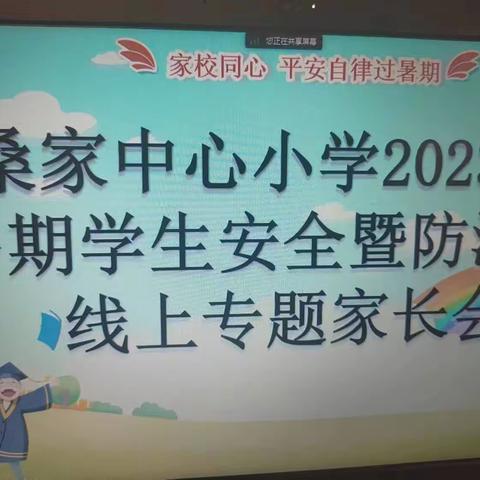 桑家中心小学三（1）班2023年暑期安全暨防溺水线上家长会