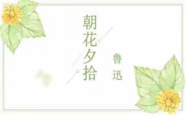 《朝花夕拾》★2023年7月5日书香林园班级共读笔记