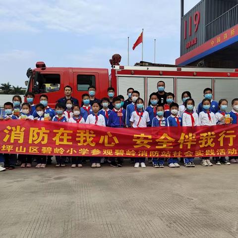 碧岭小型站组织碧岭小学师生参观消防体验馆活动