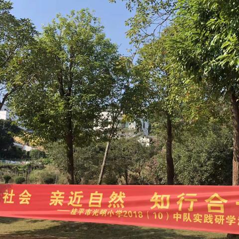 走进社会 亲近自然 知行合一 —桂平市光明小学2018（10）中队实践研学活动