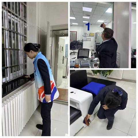 石油分行白碱滩支行开展“共建整洁网点环境，共筑文明工作氛围”卫生大扫除活动