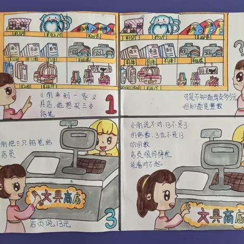 东海县西双湖小学五年级1.2班暑假特色活动——数学连环画