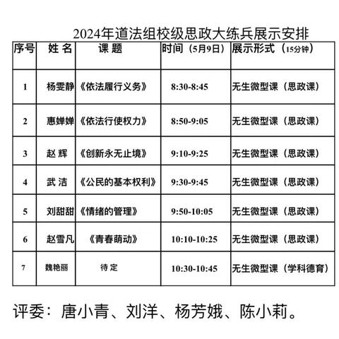 思想引领，逐梦前行------高陵区四中教育集团2024年道法组“思政大练兵”主题活动纪实