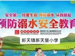 珍爱生命 预防溺水               ———新天镇新天堡小学暑假防溺水安全教育（一）