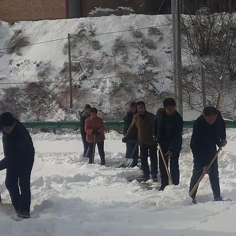 2023年12月10日下了一场大雪，使宋家庄村的村民出行不便，组织村民清理雪。