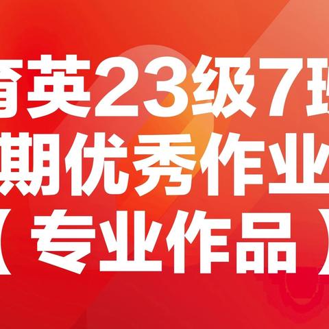 23级7班假期优秀作业展【专业】