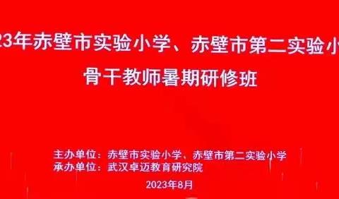 教研花开盛夏日 深研细语共成长——赤壁市实验小学骨干教师2023年暑期研修第一日工作简报