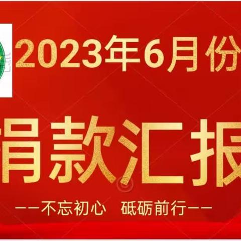 漠川公益行小队2023年6月份捐款明细