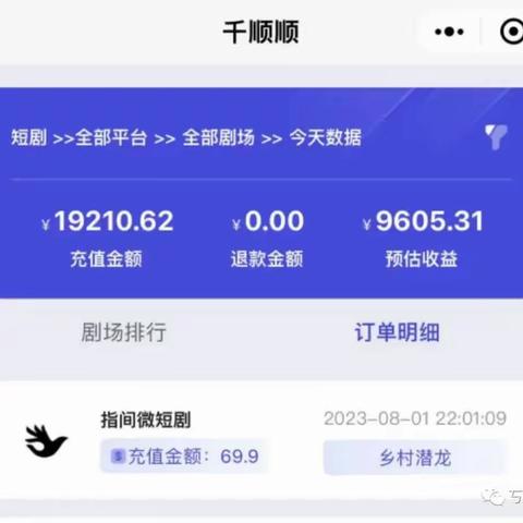 【千顺顺】一个视频收入9000+、短视频剪辑：零门槛、零投资、快速拿结果的项目！