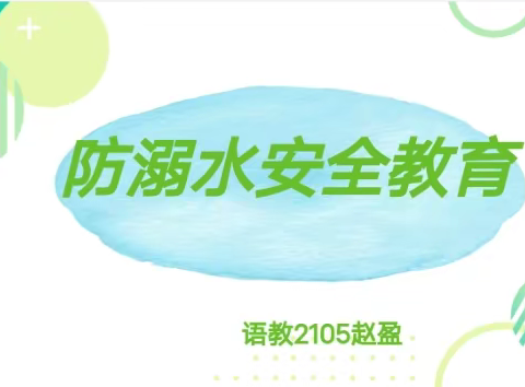 宣传安全常识，助力家乡平安——语教2105赵盈