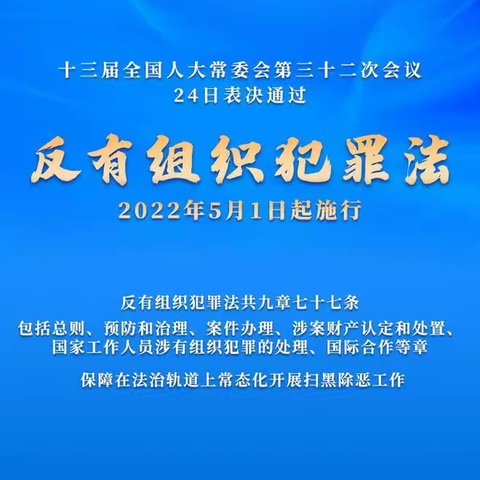 教体局《反有组织犯罪法》普法宣传