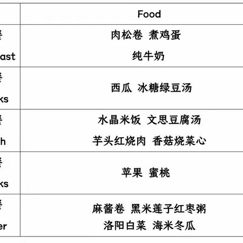 莱克紫竹园8.14—8.18食谱