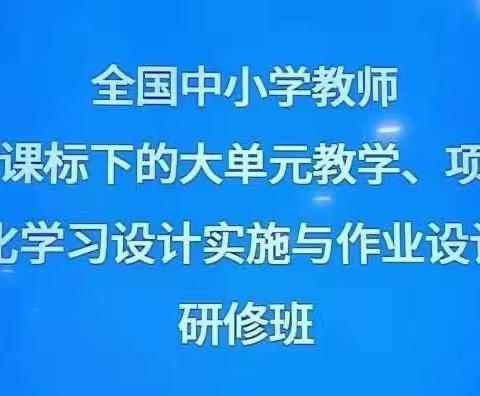 砥砺前行共成长——核心素养导向的大单元教学设计培训。