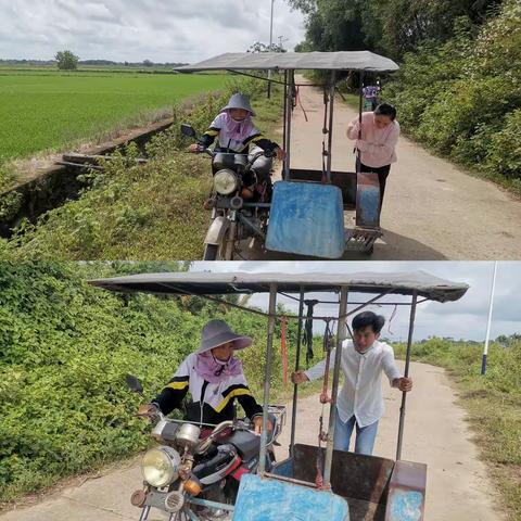 网格员解群众之所困__帮助村民推车