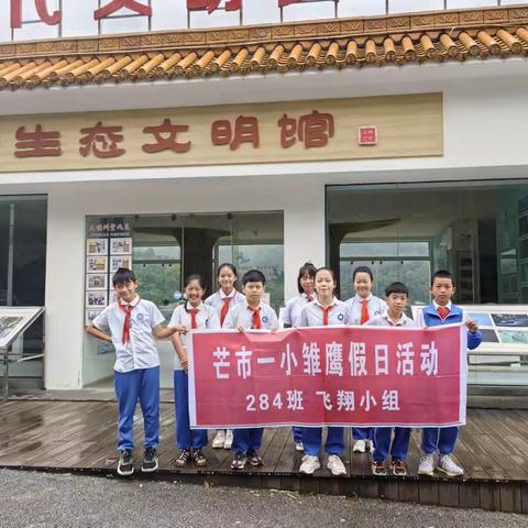 芒市第一小学284班飞翔小组雏鹰假日活动-“热爱家园，拥抱自然”走进孔雀湖